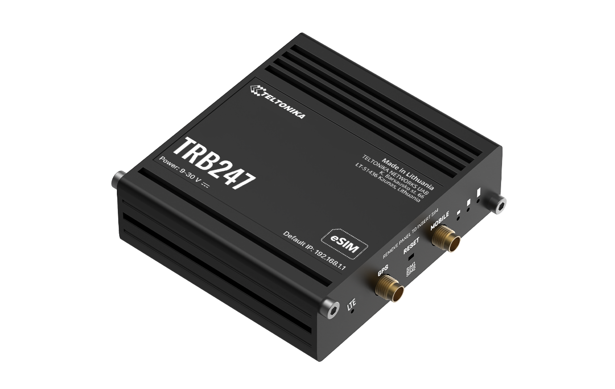 Gateway Công Nghiệp Teltonika TRB247 4G LTE Cat 1 bis hỗ trợ 2 SIM Auto Failover