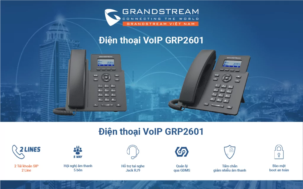 Điện thoại VoIP Grandstream GRP2601