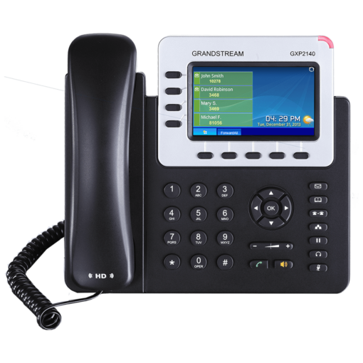 Điện Thoại IP Grandstream GXP2140 – 4 Tài Khoản SIP, Màn Hình LCD, Tích Hợp Bluetooth, Kết Nối Phím Mở Rộng GXP2200Ext