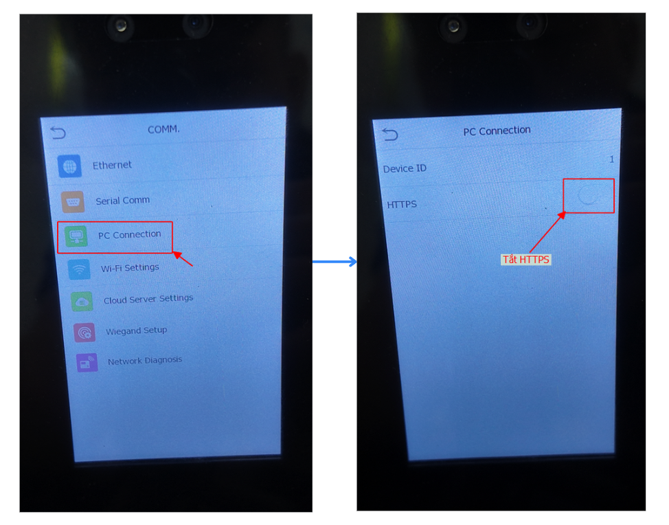 Tắt chế độ HTTPS