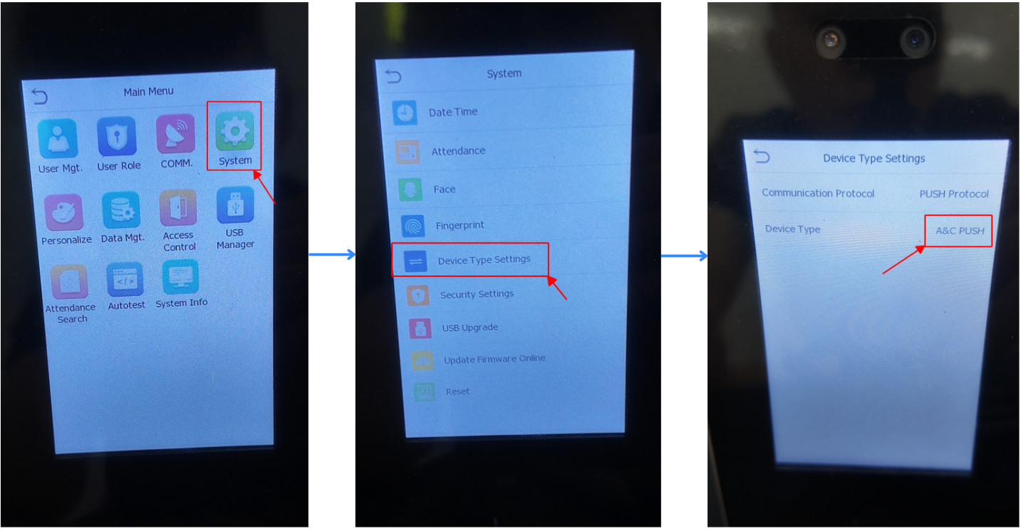 Chuyển chế độ A&C PUSH