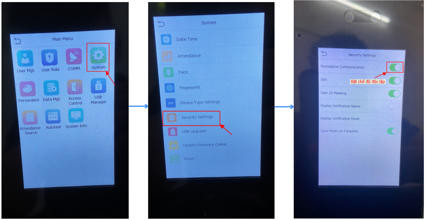 Bật chế độ độc lập
