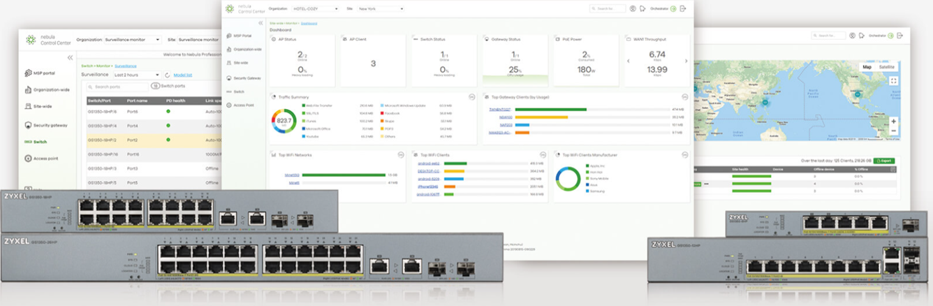 Quản lý Switch Zyxel GS1350-18HP linh hoạt qua nền tảng NebulaFlex Pro