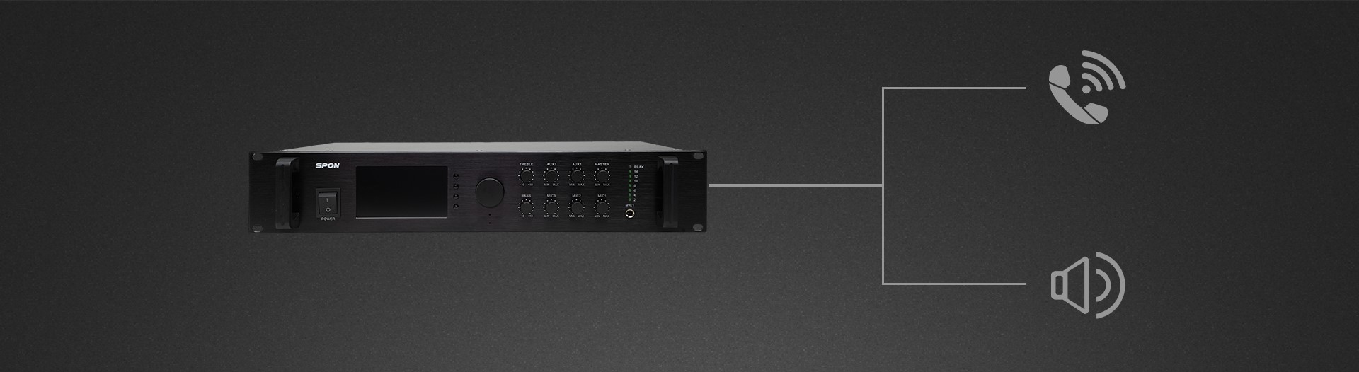 Amply IP NBS-2301P70 hỗ trợ đàm thoại hai chiều