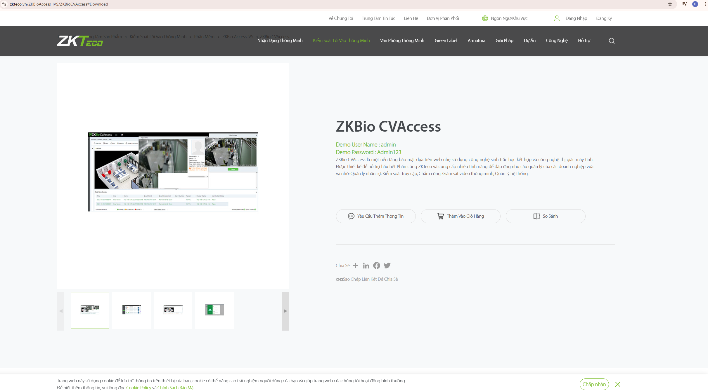 Phần mềm ZKBio CVAccess