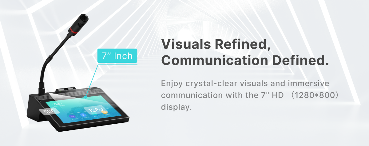 Màn hình cảm ứng 7 inch của Bàn Gọi Thông Báo XC-9037N