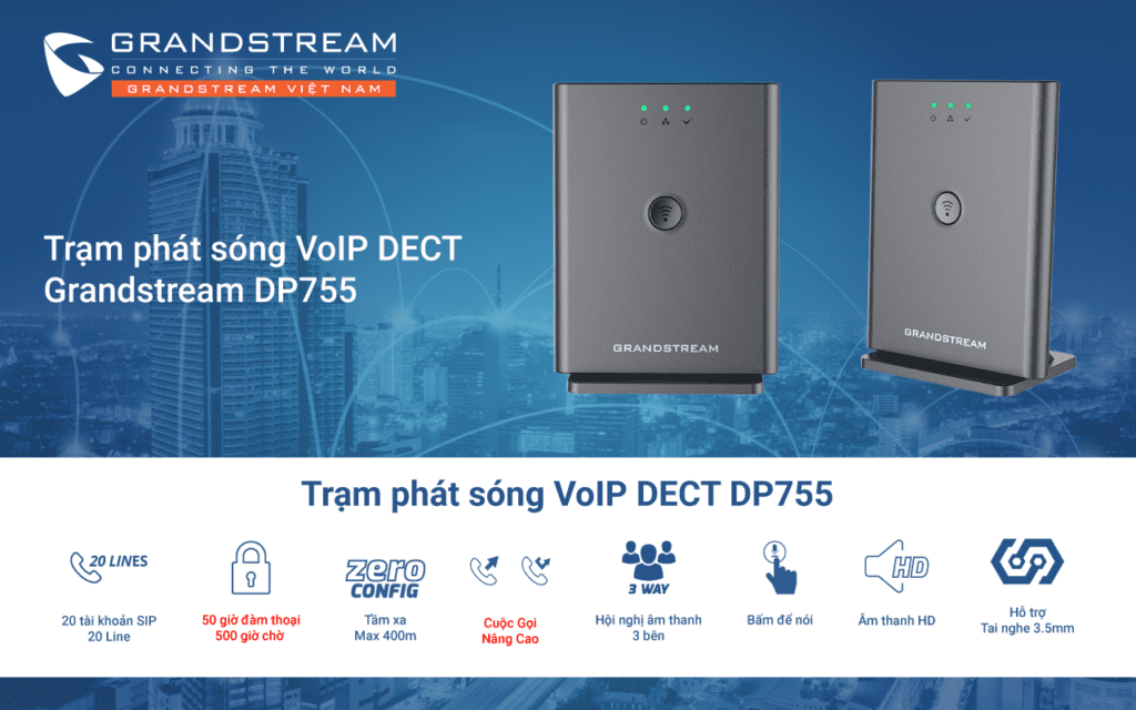 Bộ Phát IP Grandstream DP755