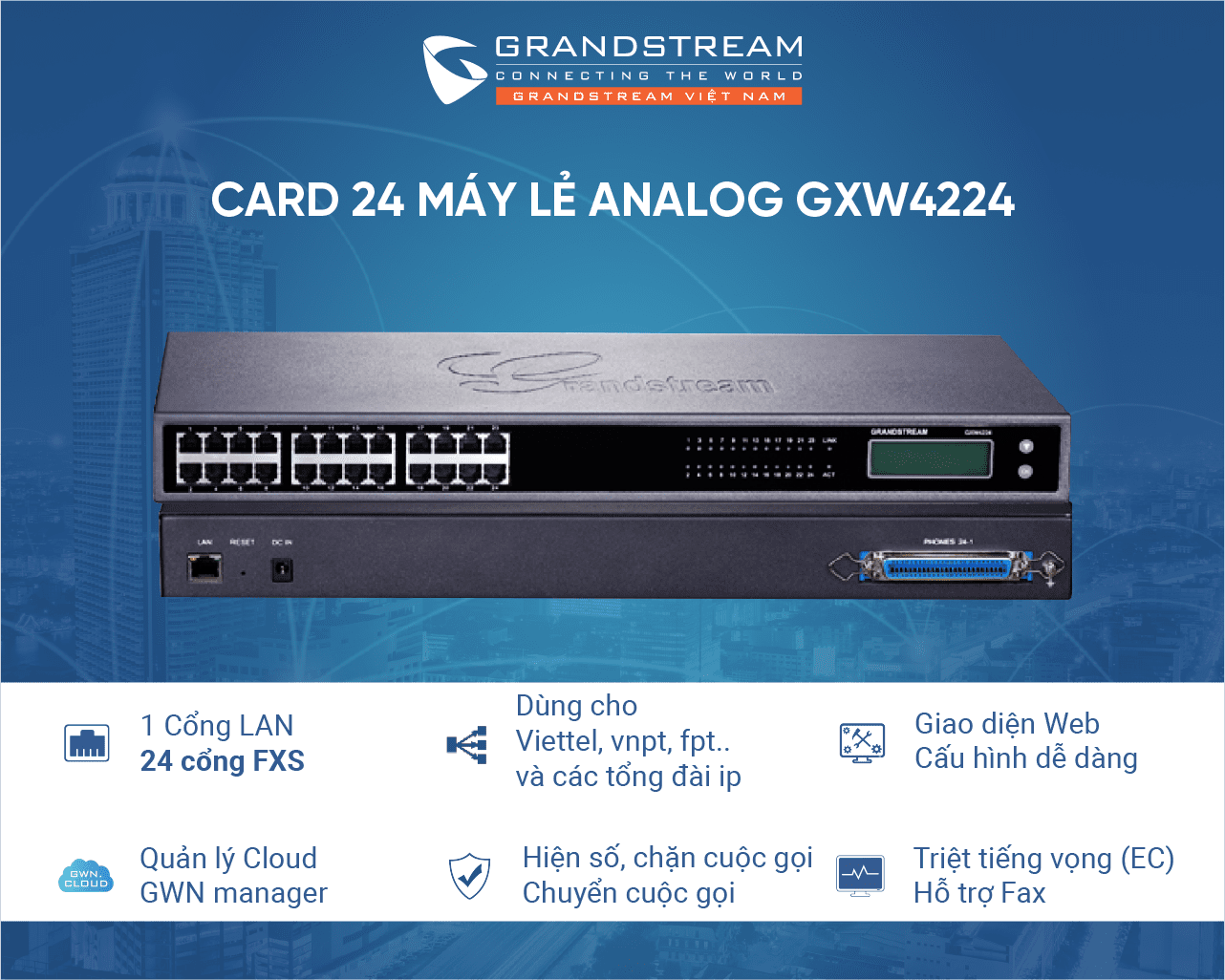 Bộ Chuyển Đổi Gateway GXW4224