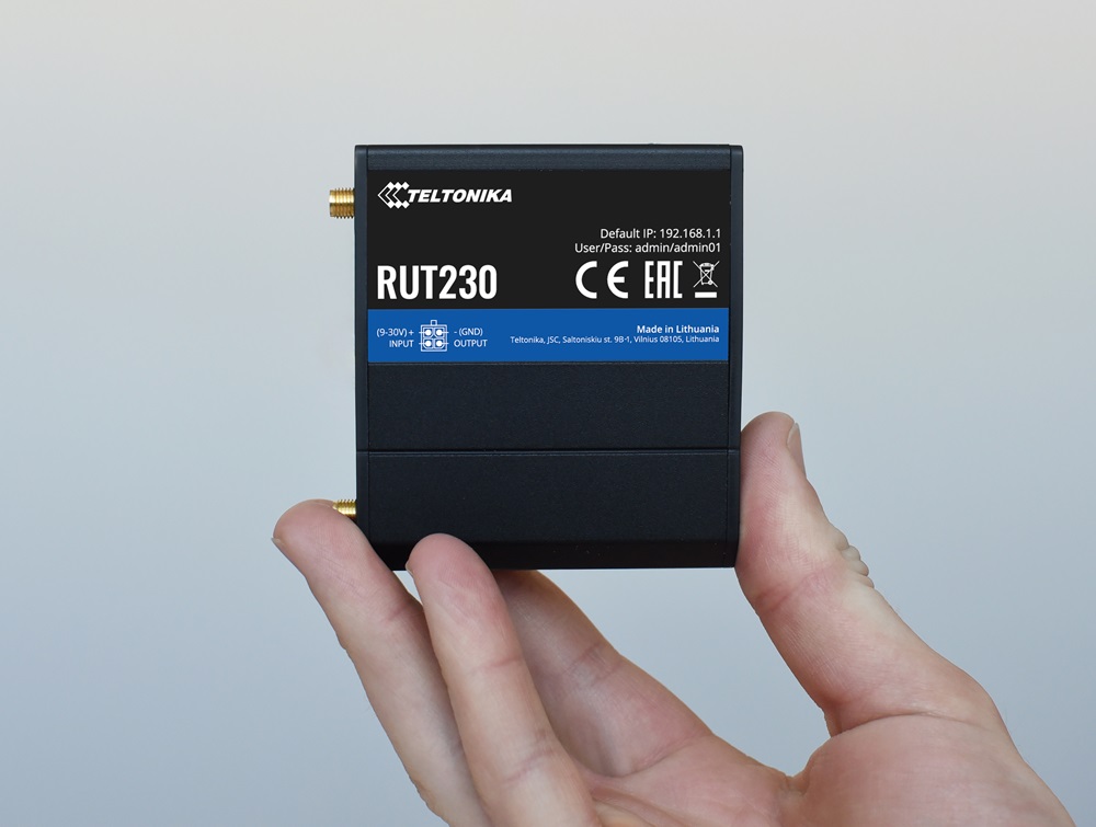 Thiết kế nhỏ gọn của Router Công Nghiệp Teltonika RUT230