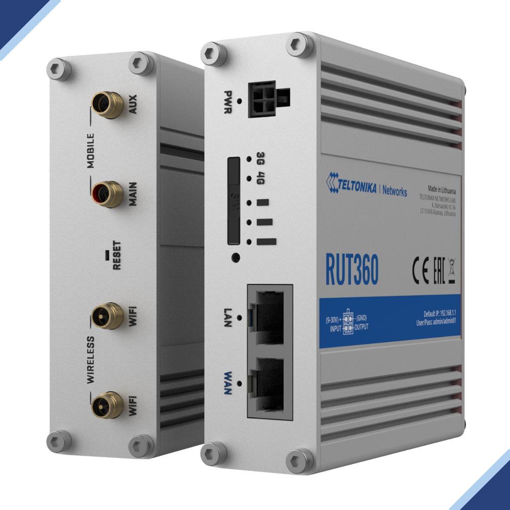 Router Công Nghiệp Teltonika RUT360 lắp đặt DIN rail linh hoạt