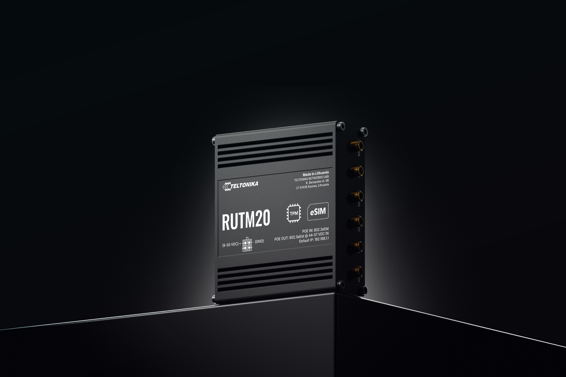 Router Teltonika RUTM20 kết nối 5G tốc độ cao cho hệ thống công nghiệp hiện đại